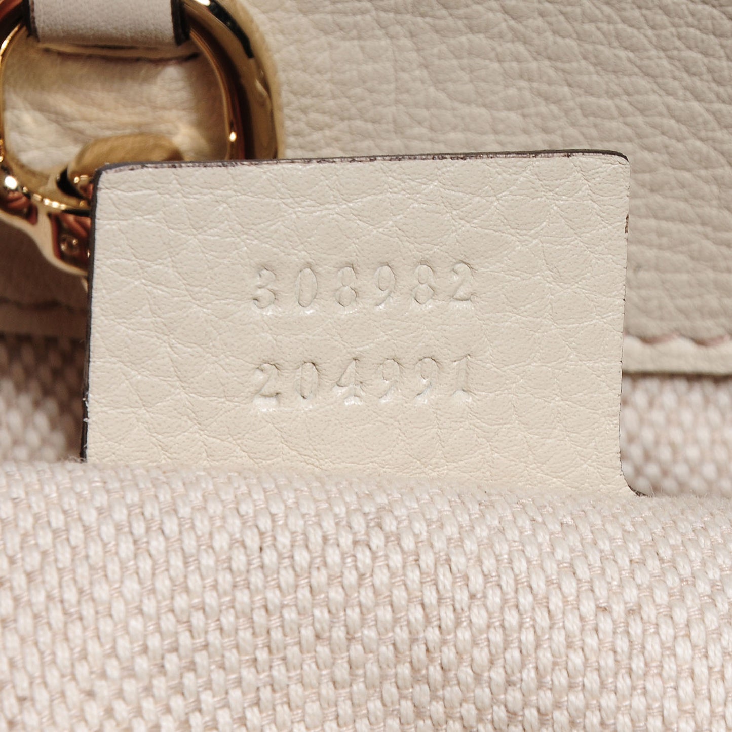Pebbled Calfskin Medium Soho Chain Shoulder Bag Off White