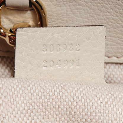 Gucci Pebbled Calfskin Medium Soho Chain Shoulder Bag Off White 7 of 7