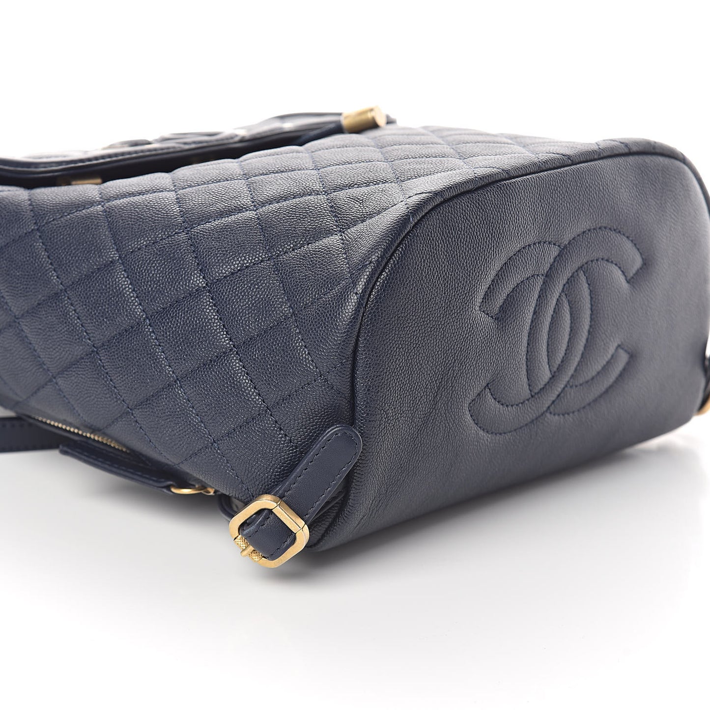 Caviar Quilted Filigree Backpack Navy