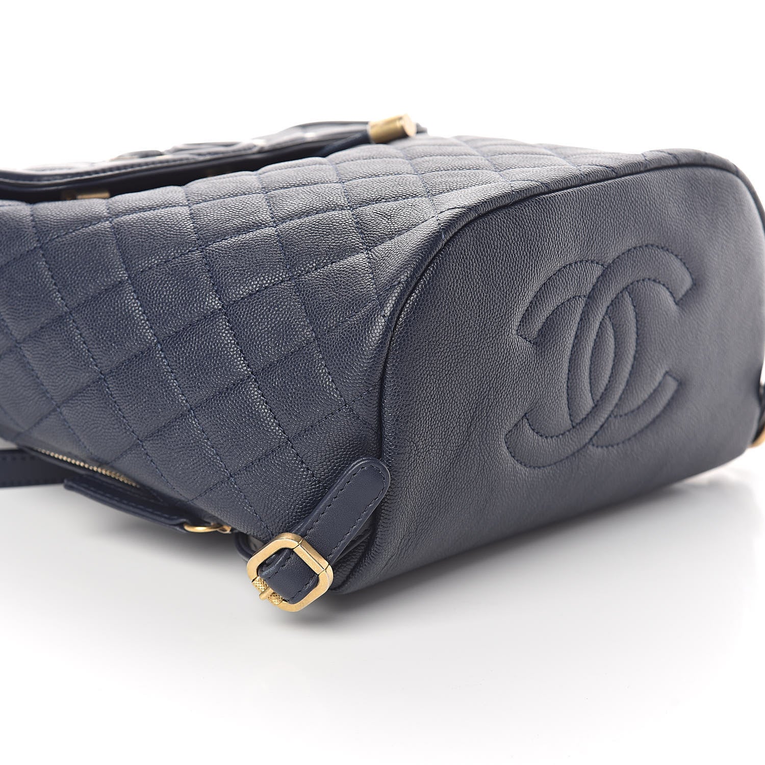 Chanel Caviar Quilted Filigree Backpack Navy 9 of 10