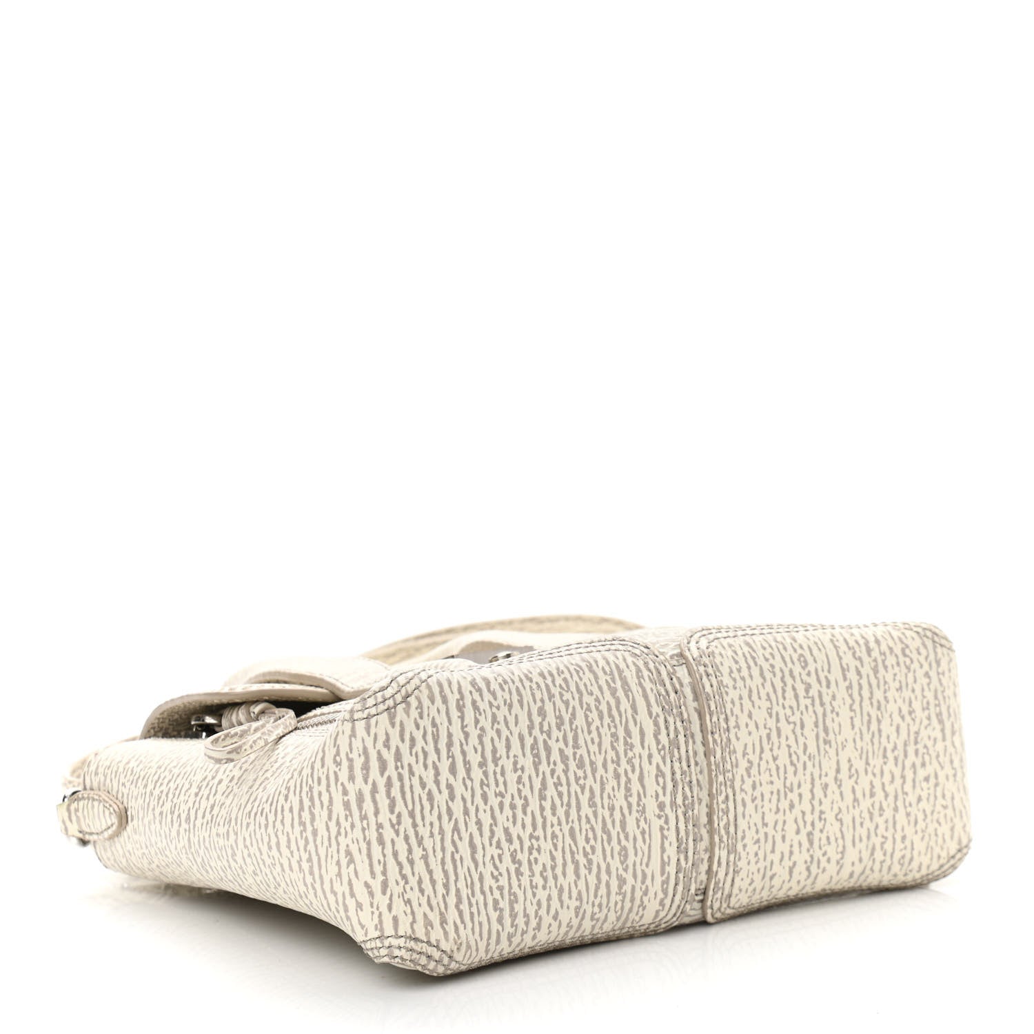 3.1 Phillip Lim Shark Embossed Textured Calfskin Mini Pashli Satchel Ivory Dove 4 of 12