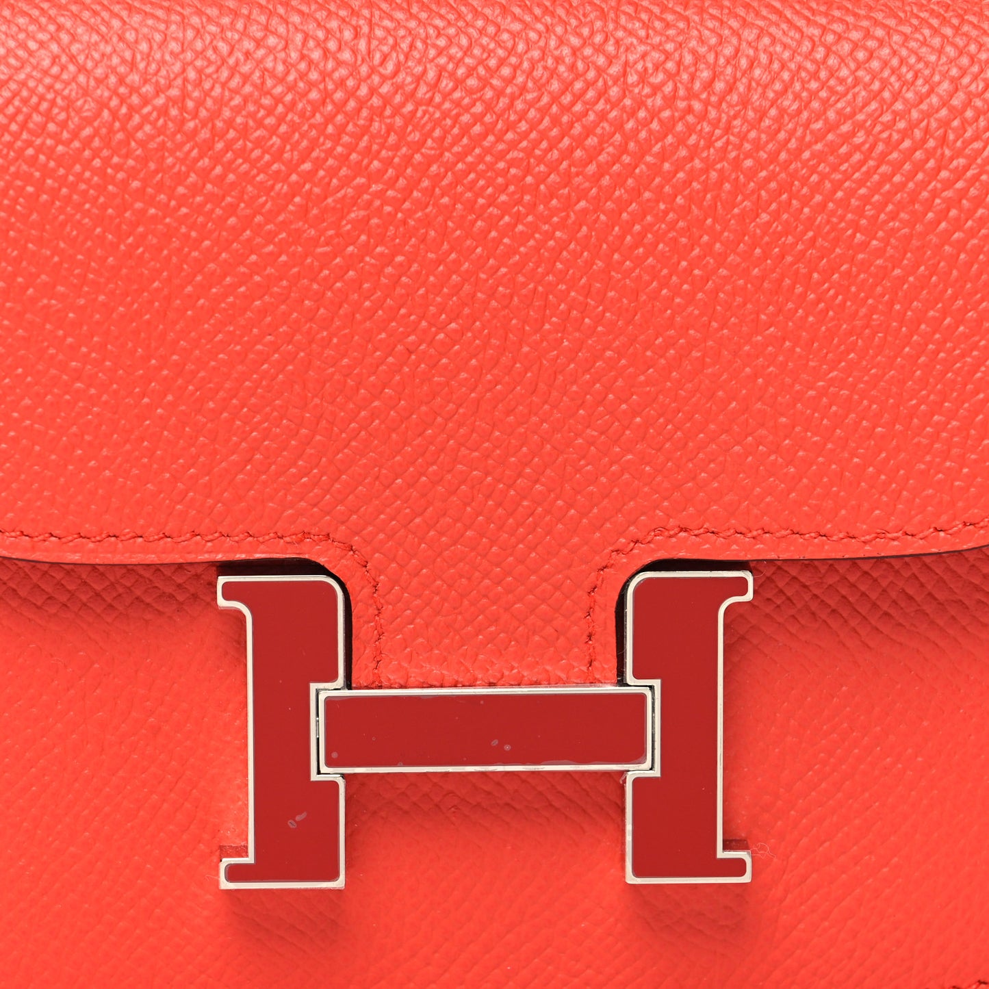 Epsom Enamel Constance Slim Wallet Capucine Sanguine