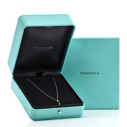 Tiffany Platinum Diamond .12ct Solitaire Pendant Necklace 6 of 6