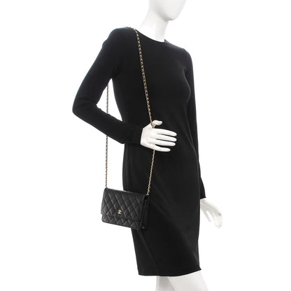 Chanel Caviar Quilted Wallet On Chain WOC Black 2 of 9