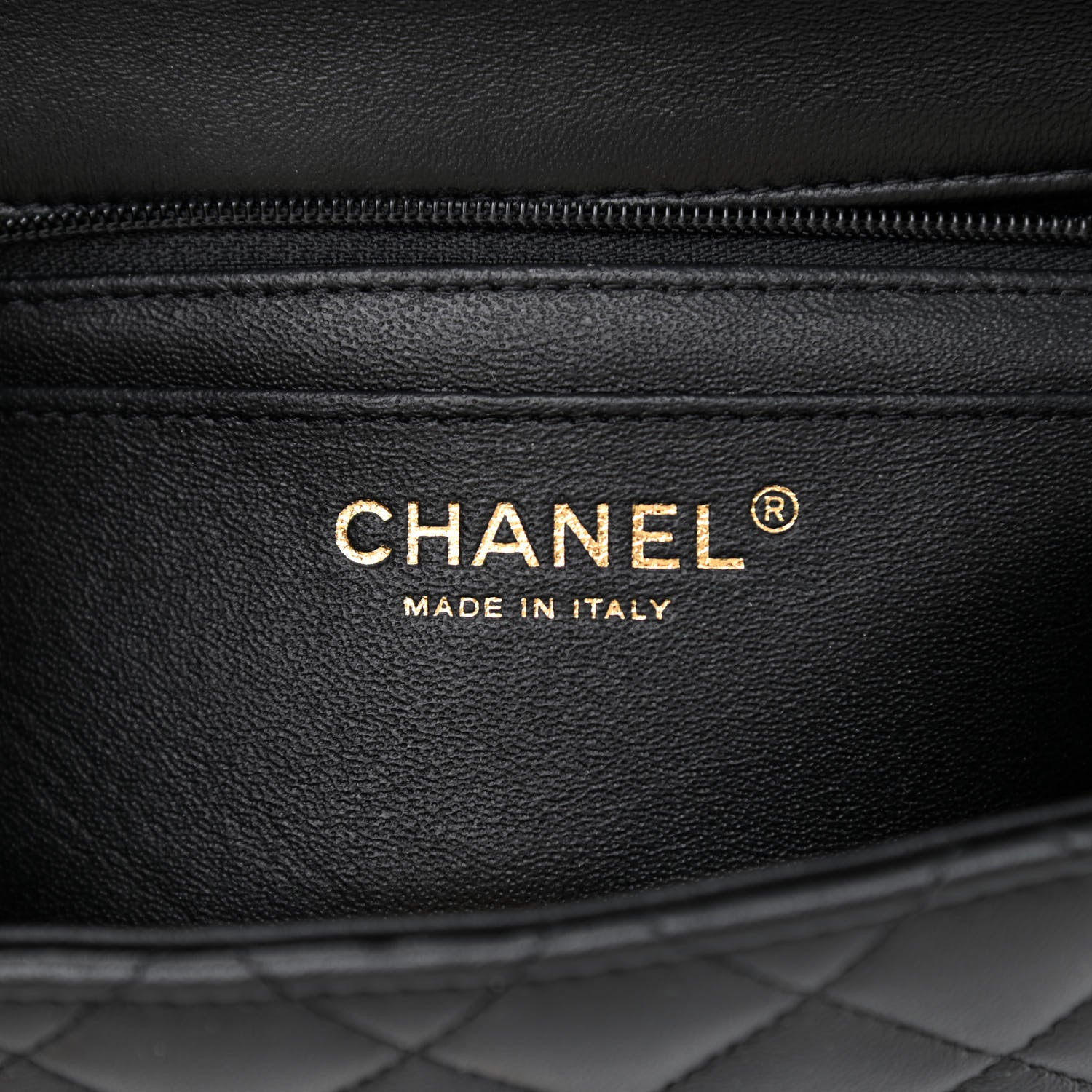 Chanel Lambskin Quilted Mini Top Handle Rectangular Flap Black 6 of 10