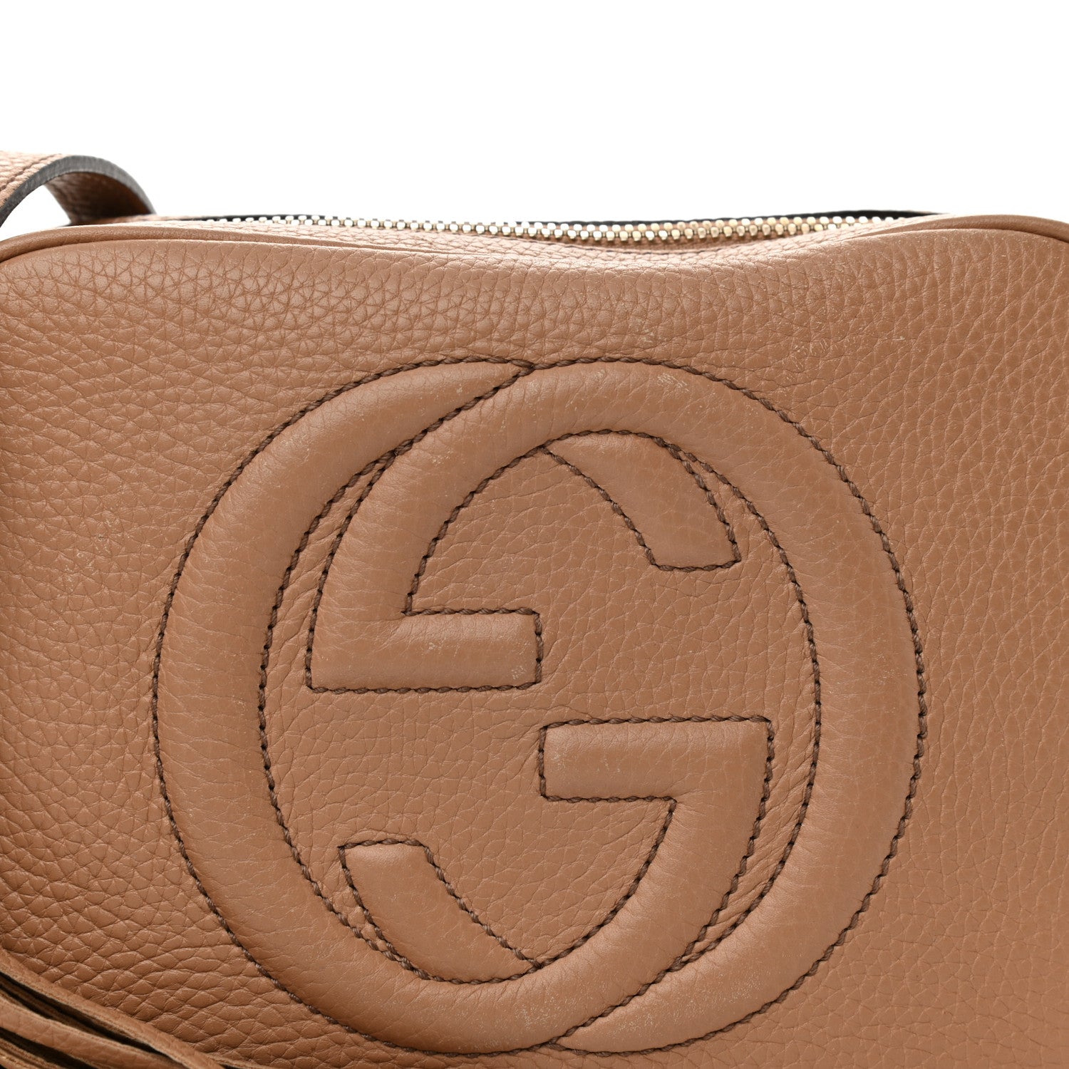 Gucci Pebbled Calfskin Small Soho Disco Bag Camelia 8 of 11