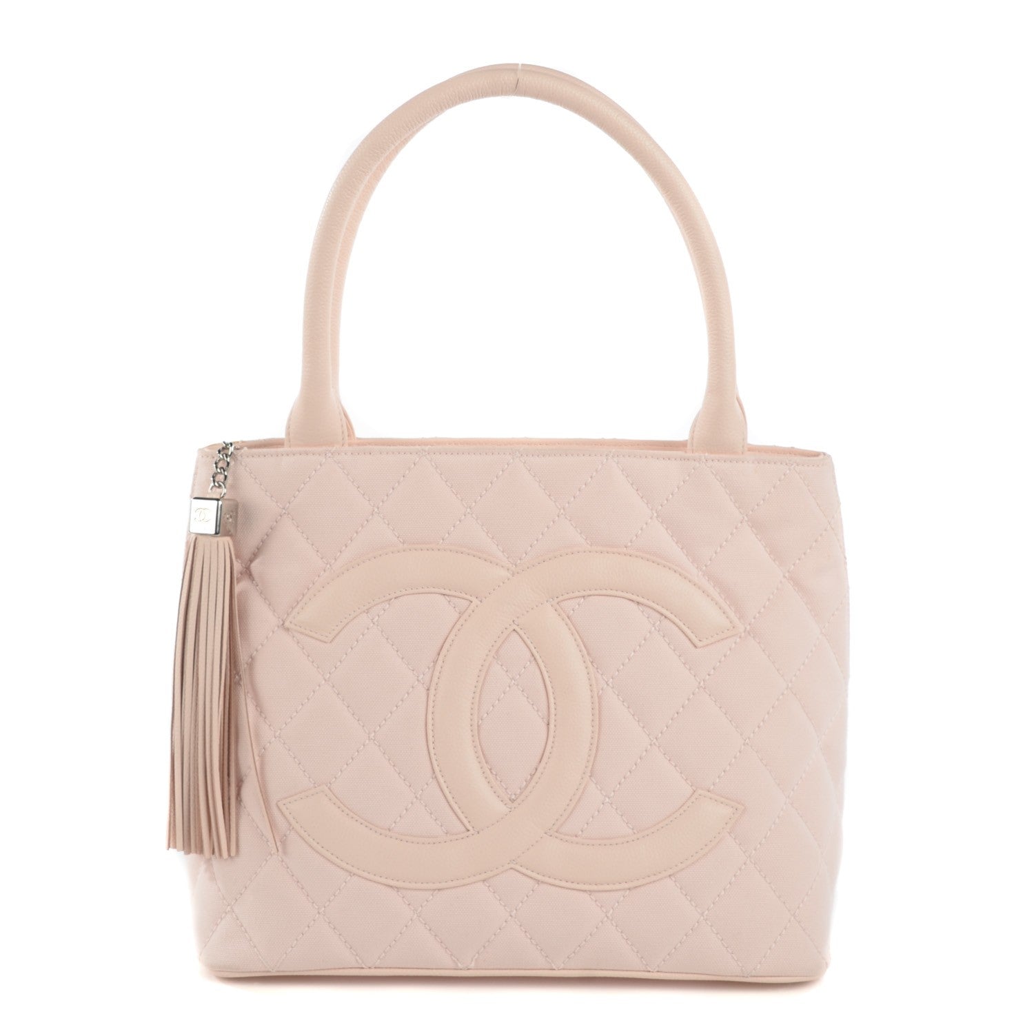 Chanel Canvas Caviar Tassel Tote Light Pink 1 of 10