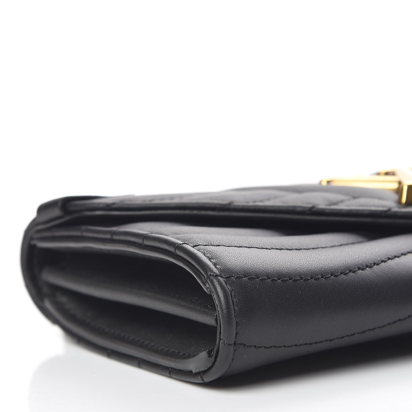 Calfskin New Wave Long Wallet Black