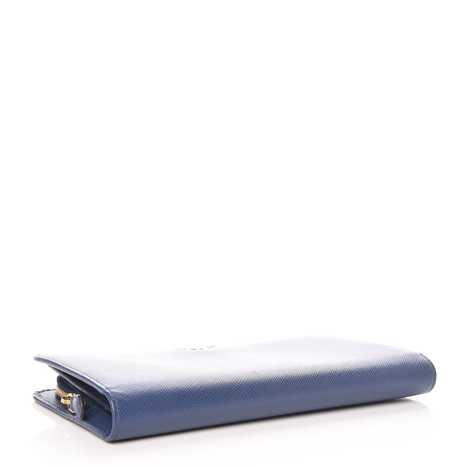 Prada Saffiano Metal Double Snap Travel Wallet Cobalto 4 of 7