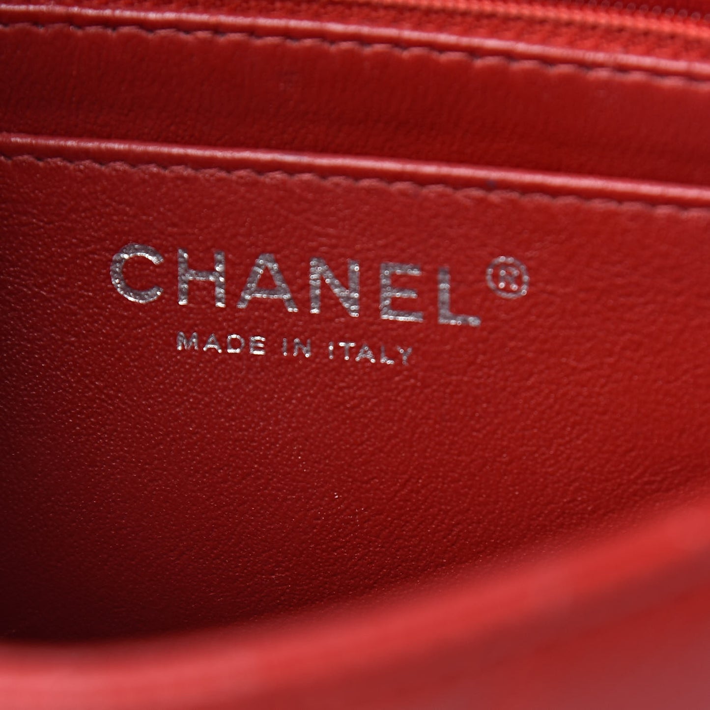 Caviar Quilted Mini Square Flap Red