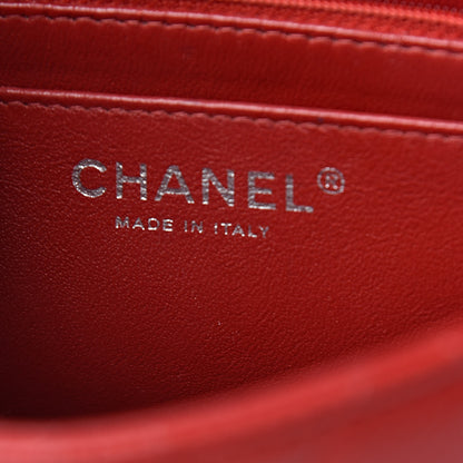 Chanel Caviar Quilted Mini Square Flap Red 6 of 9