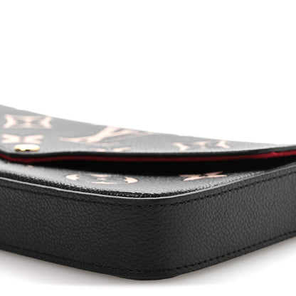 Louis Vuitton Empreinte Monogram Giant Felicie Pochette Black Beige 10 of 12