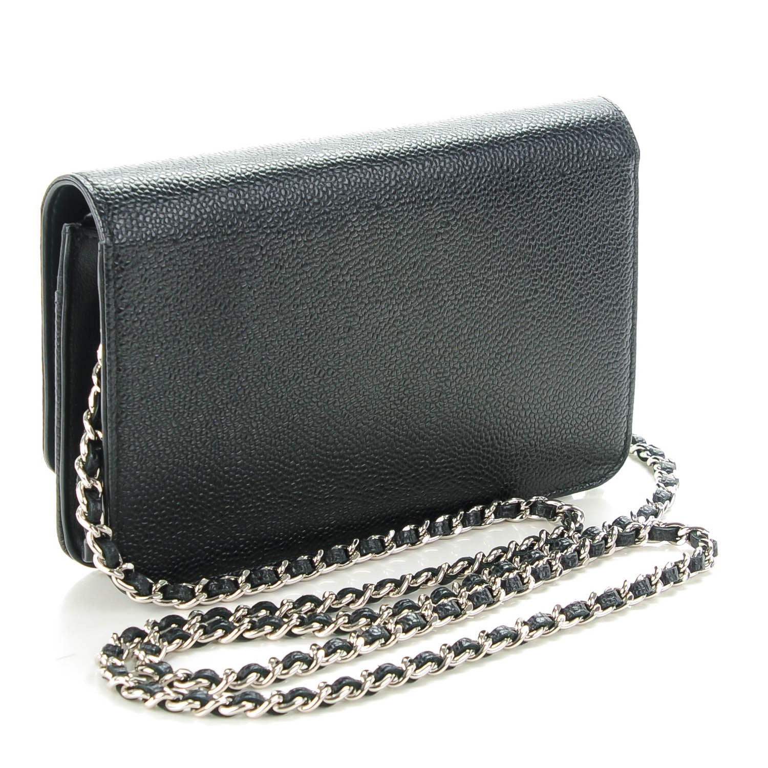 Chanel Caviar Timeless CC Wallet On Chain WOC Black 3 of 8