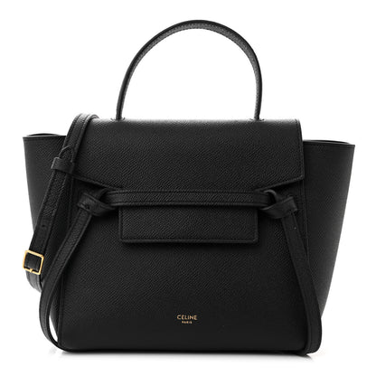 Celine Grained Calfskin Nano Belt Bag Black 1 of 10