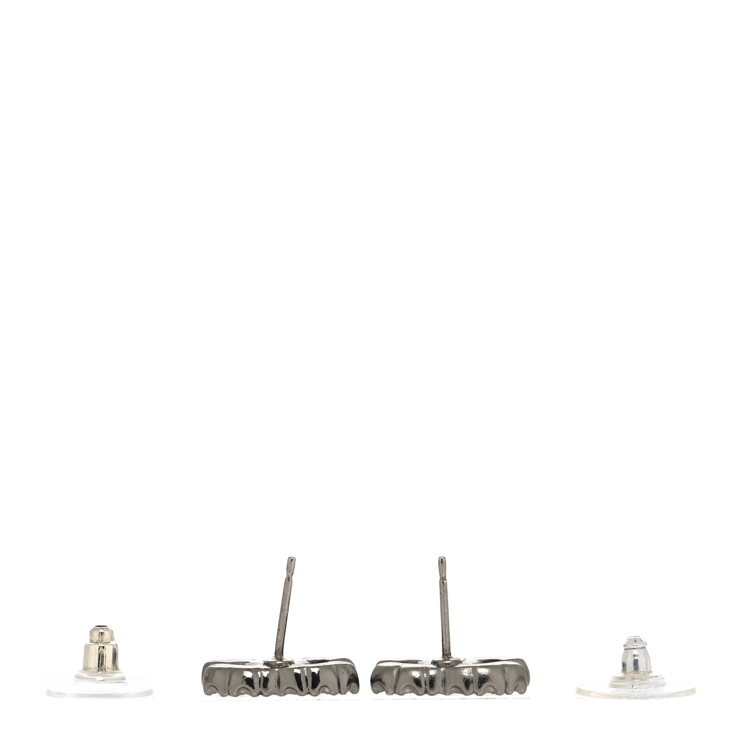 Chanel Crystal CC Earrings Black 3 of 5