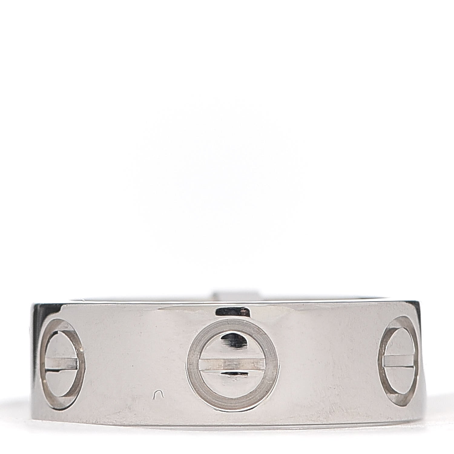 Cartier Platinum 5.5mm LOVE Ring 46 3.75 3 of 5