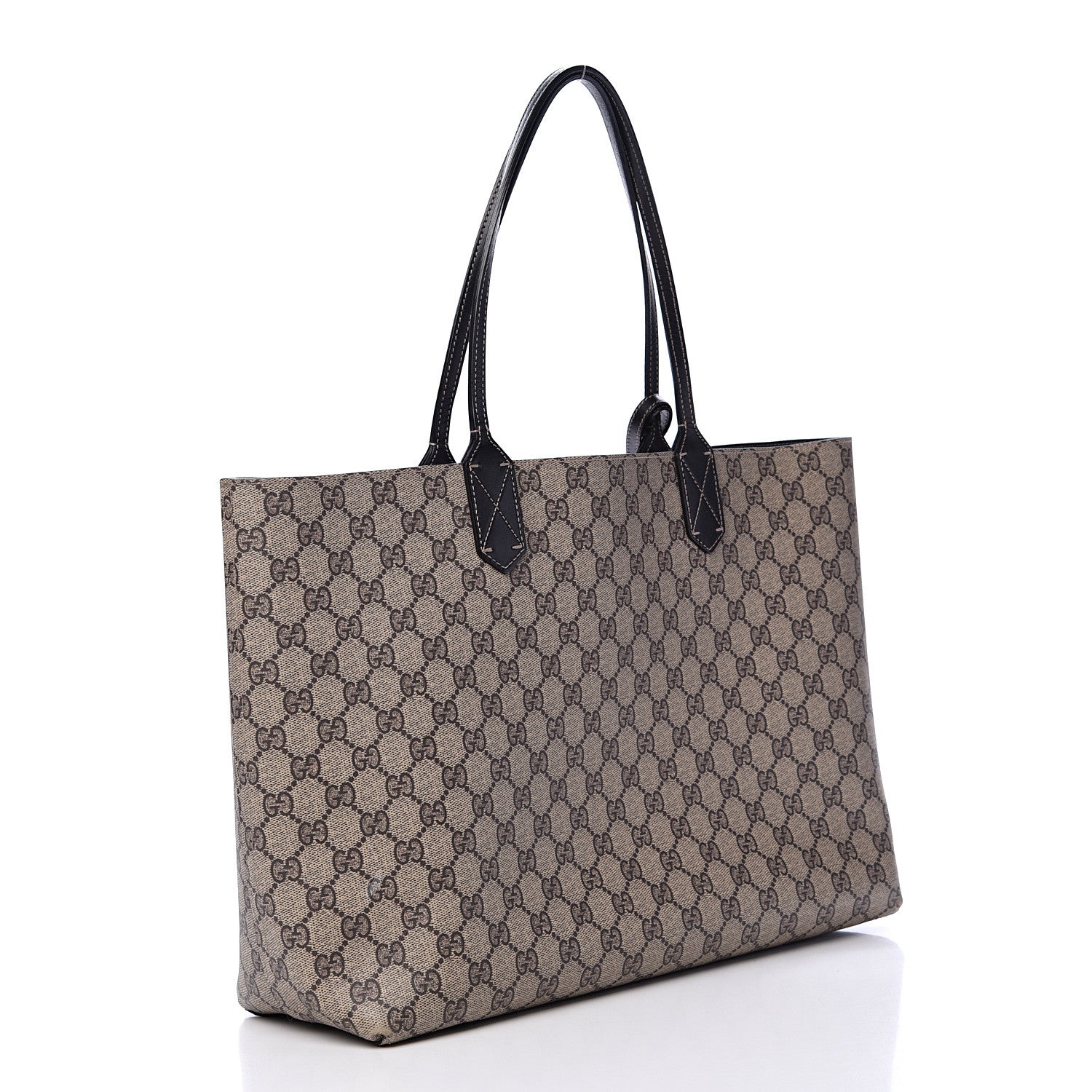 Gucci Calfskin GG Supreme Monogram Medium Reversible Tote Black 3 of 16