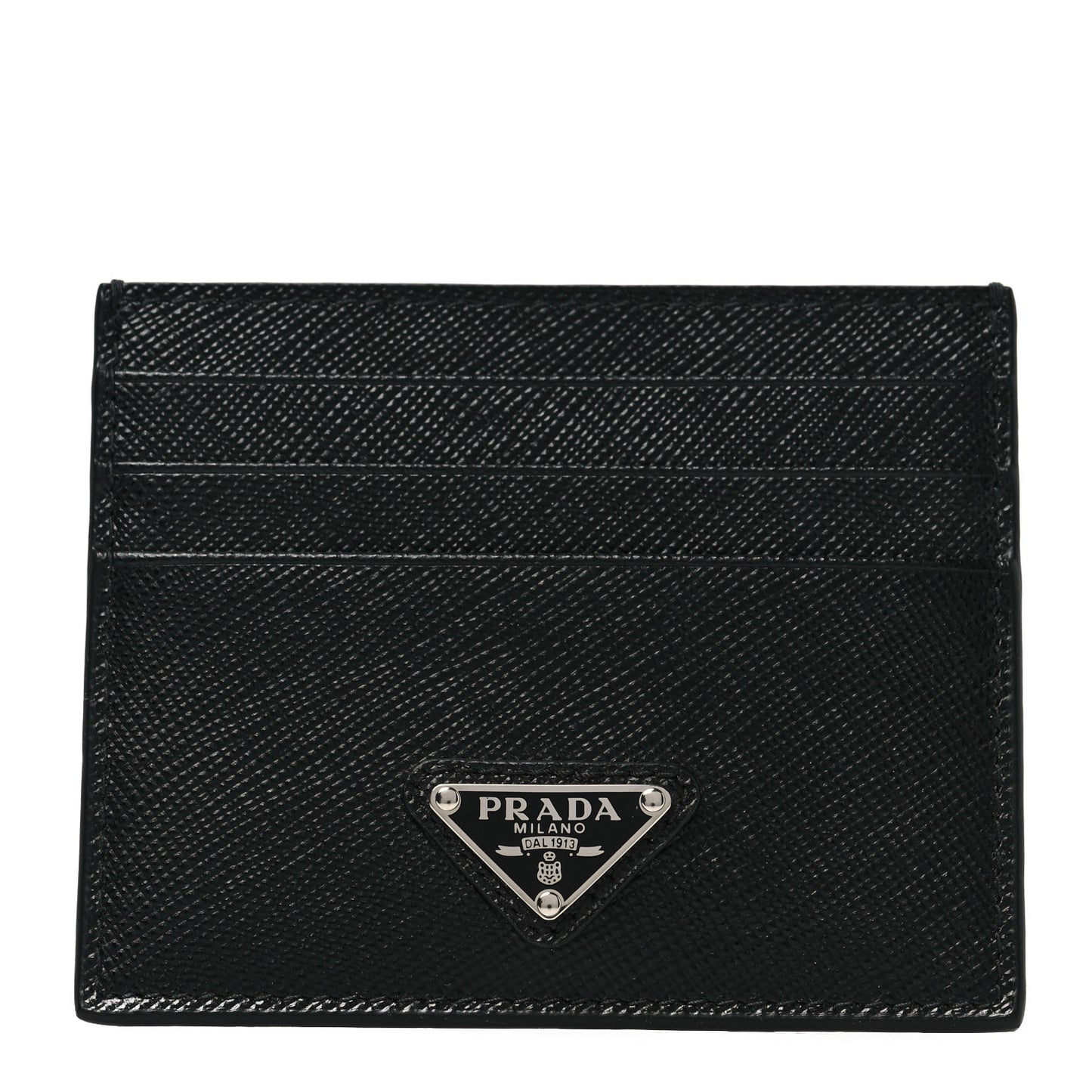 Saffiano Triangle Card Holder Black