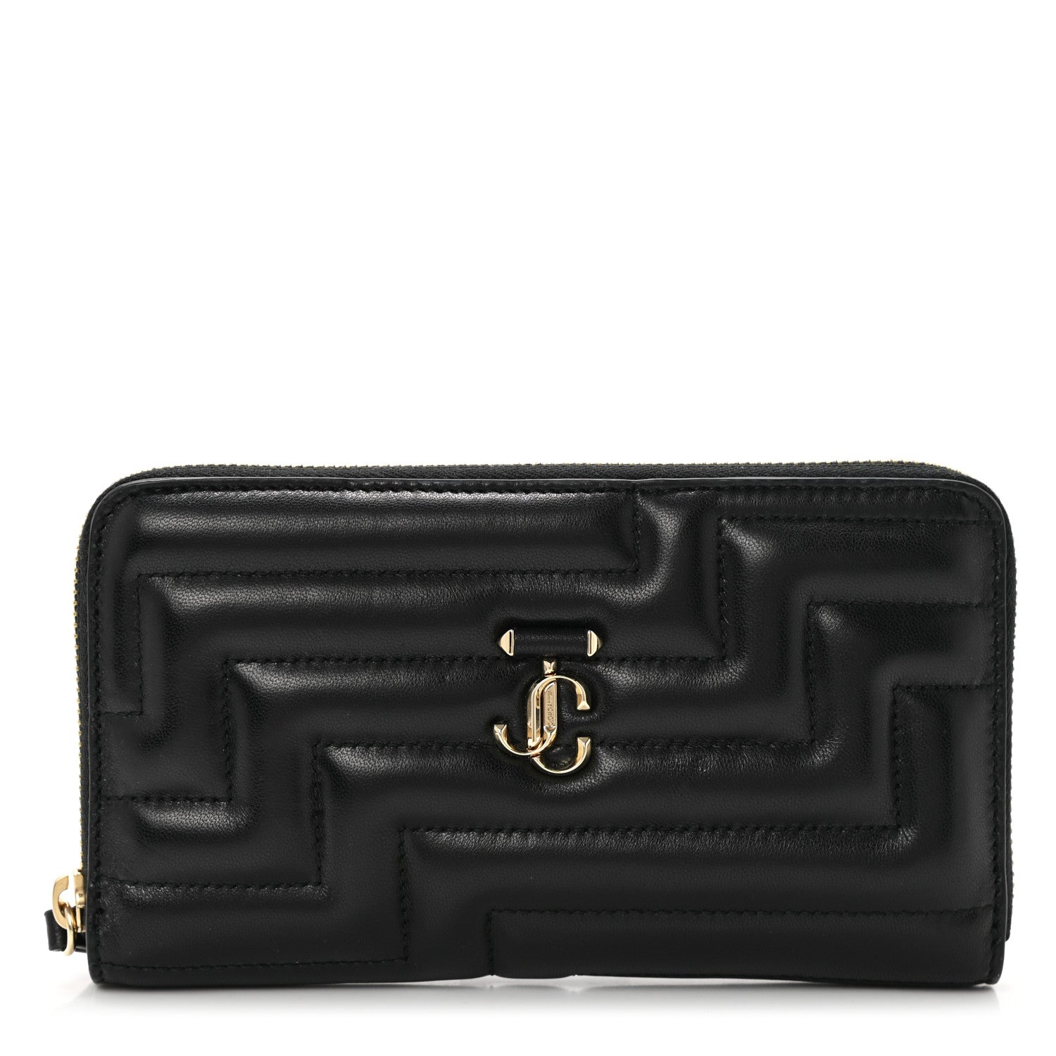 Jimmy Choo Nappa Quilted Pippa Zip Around Wallet Black 1 of 6