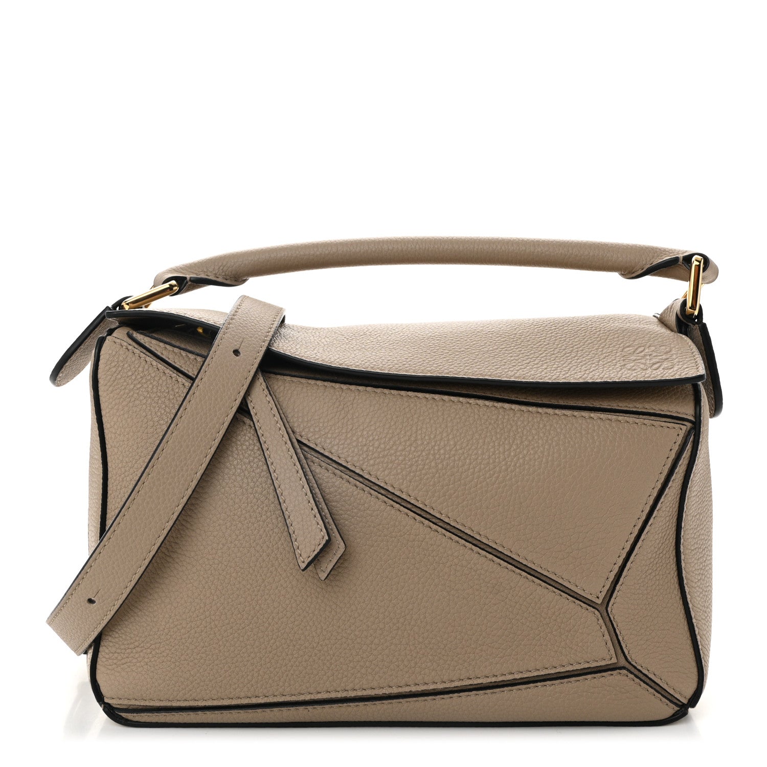 Loewe Grained Calfskin Small Puzzle Bag Sand 1 of 9