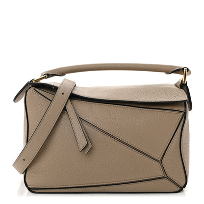 Loewe Grained Calfskin Small Puzzle Bag Sand 1 of 9