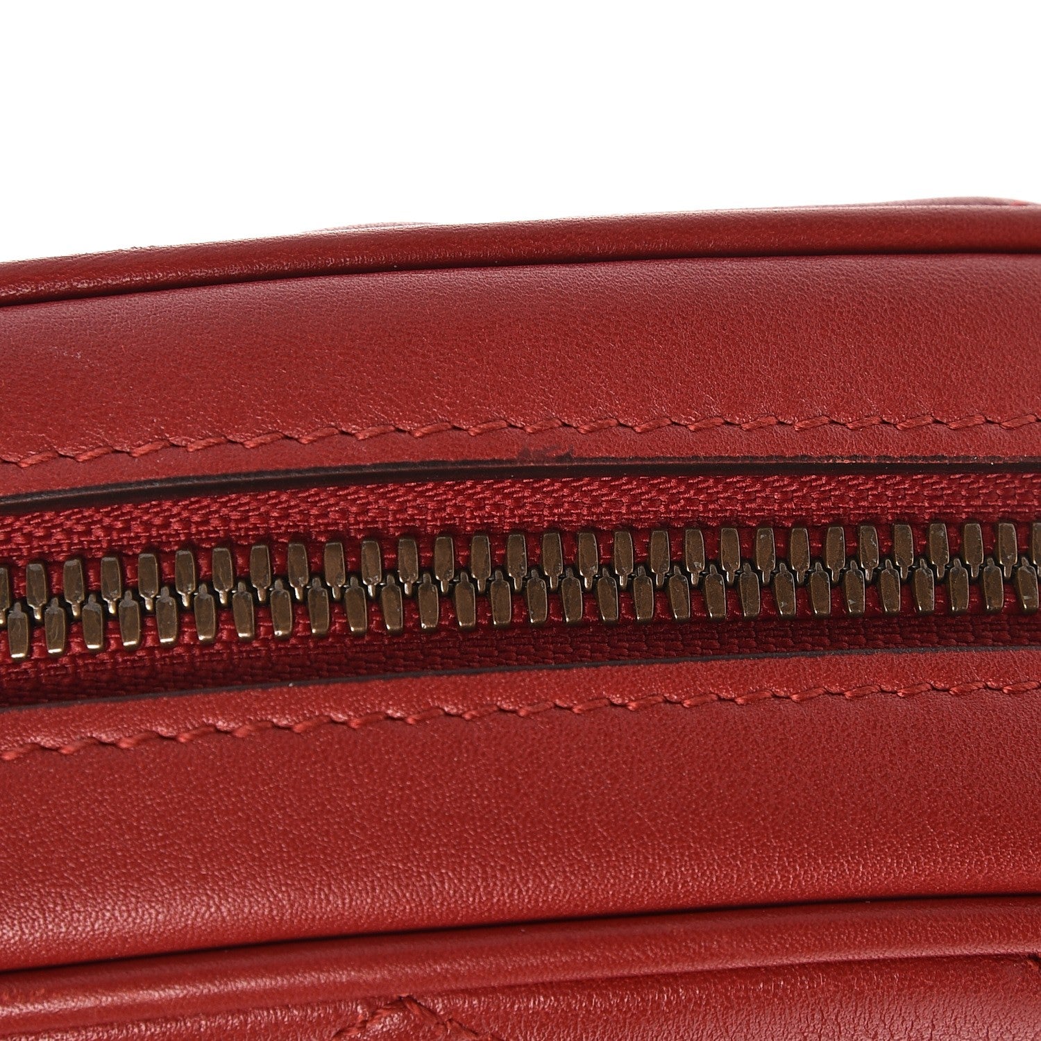 Gucci Calfskin Matelasse GG Marmont Belt Bag 85 34 Hibiscus Red 9 of 11