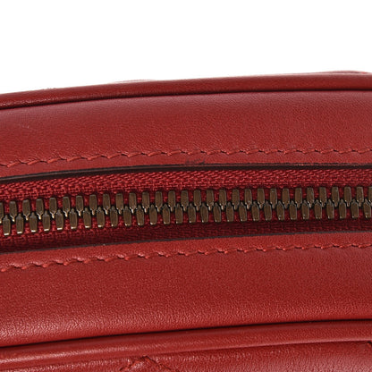 Gucci Calfskin Matelasse GG Marmont Belt Bag 85 34 Hibiscus Red 9 of 11