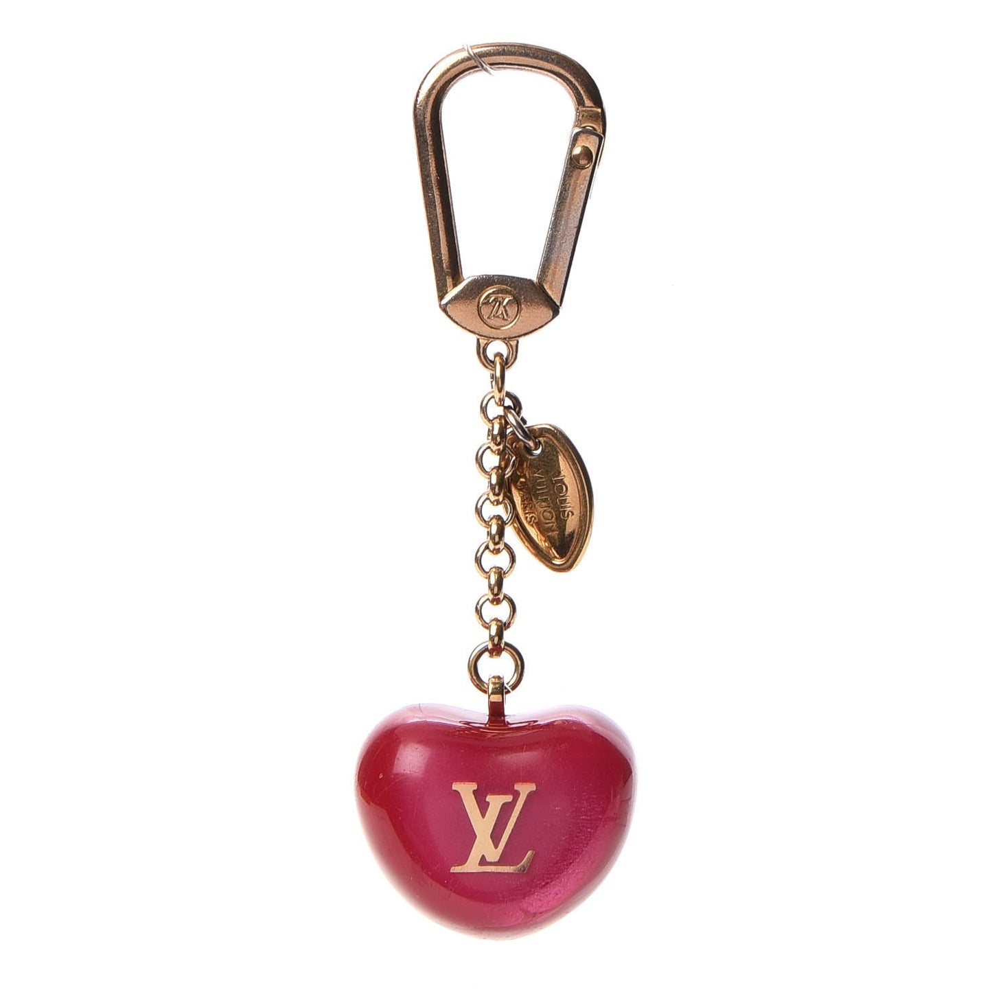 Pomme Bag Charm Key Holder Fuchsia
