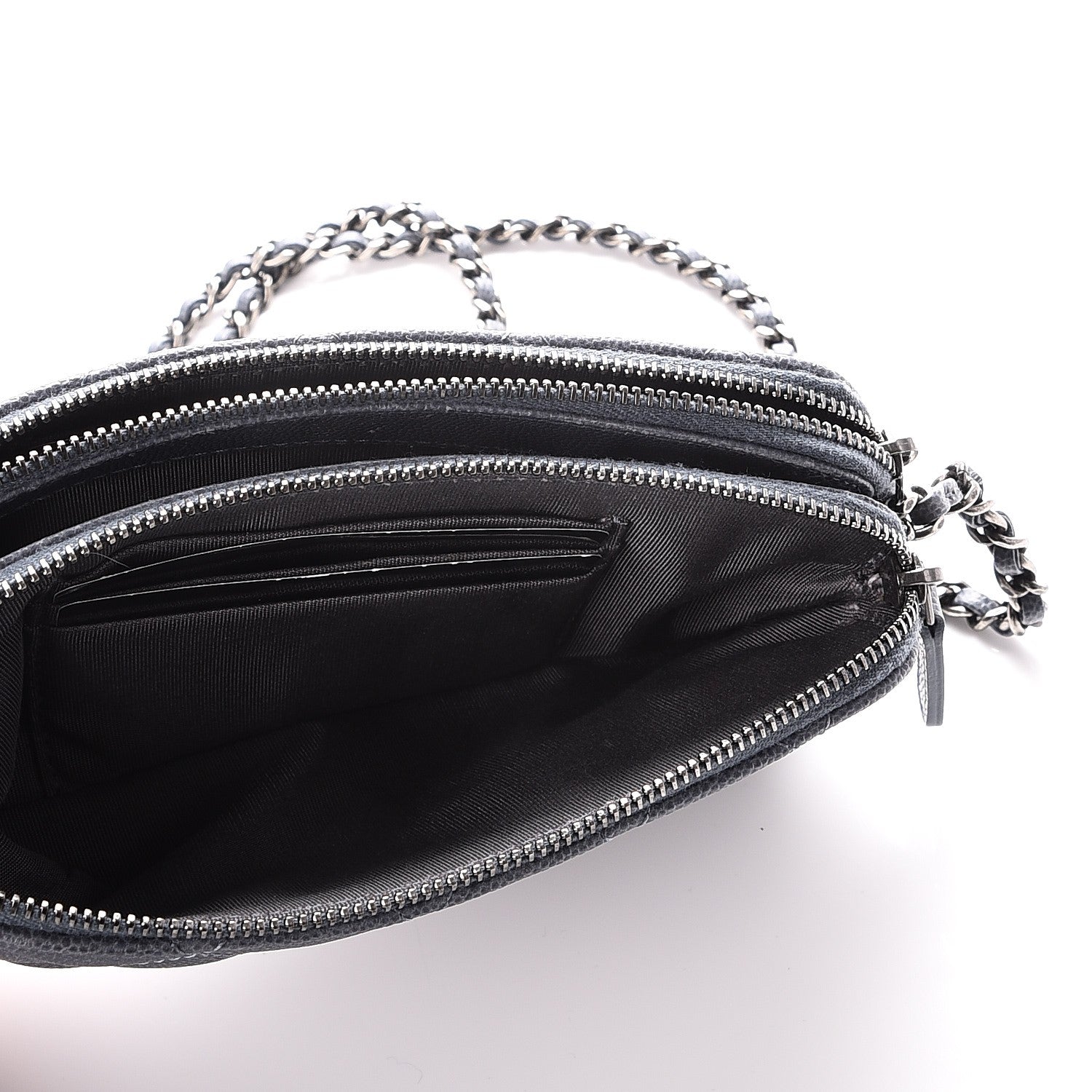 Chanel Caviar Quilted Small Clutch With Chain Grey 6 of 10