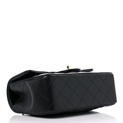 Chanel Lambskin Quilted Mini Top Handle Rectangular Flap Black 4 of 9