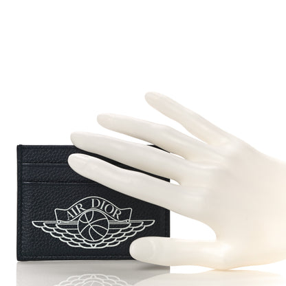 Christian Dior X AIR JORDAN Grained Calfskin Card Holder Bleu 2 of 10