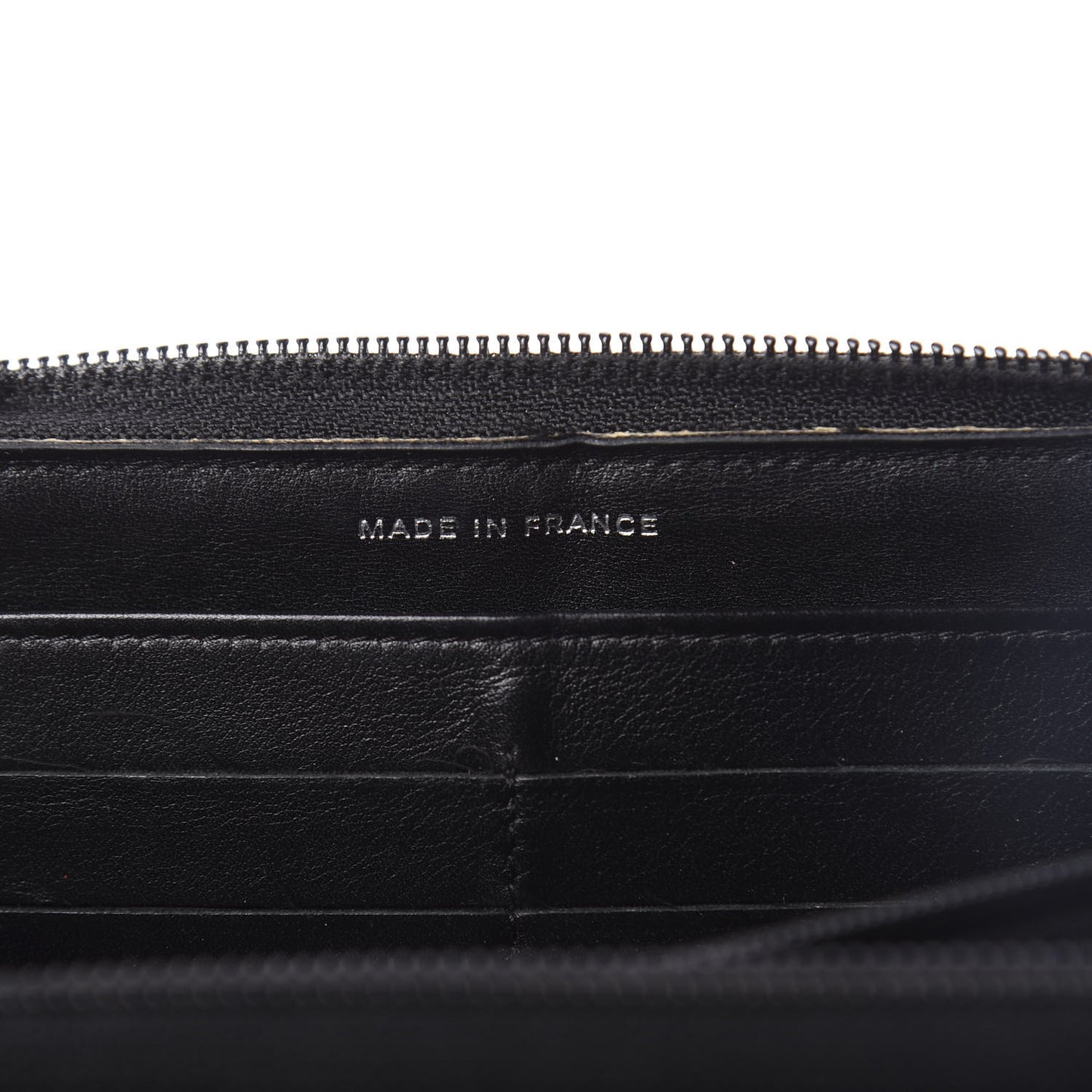 Patent Large Gusset CC Zip Wallet Black
