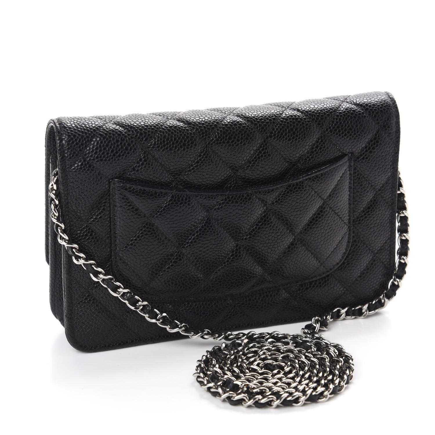 Chanel Caviar Quilted Wallet On Chain WOC Black 3 of 12