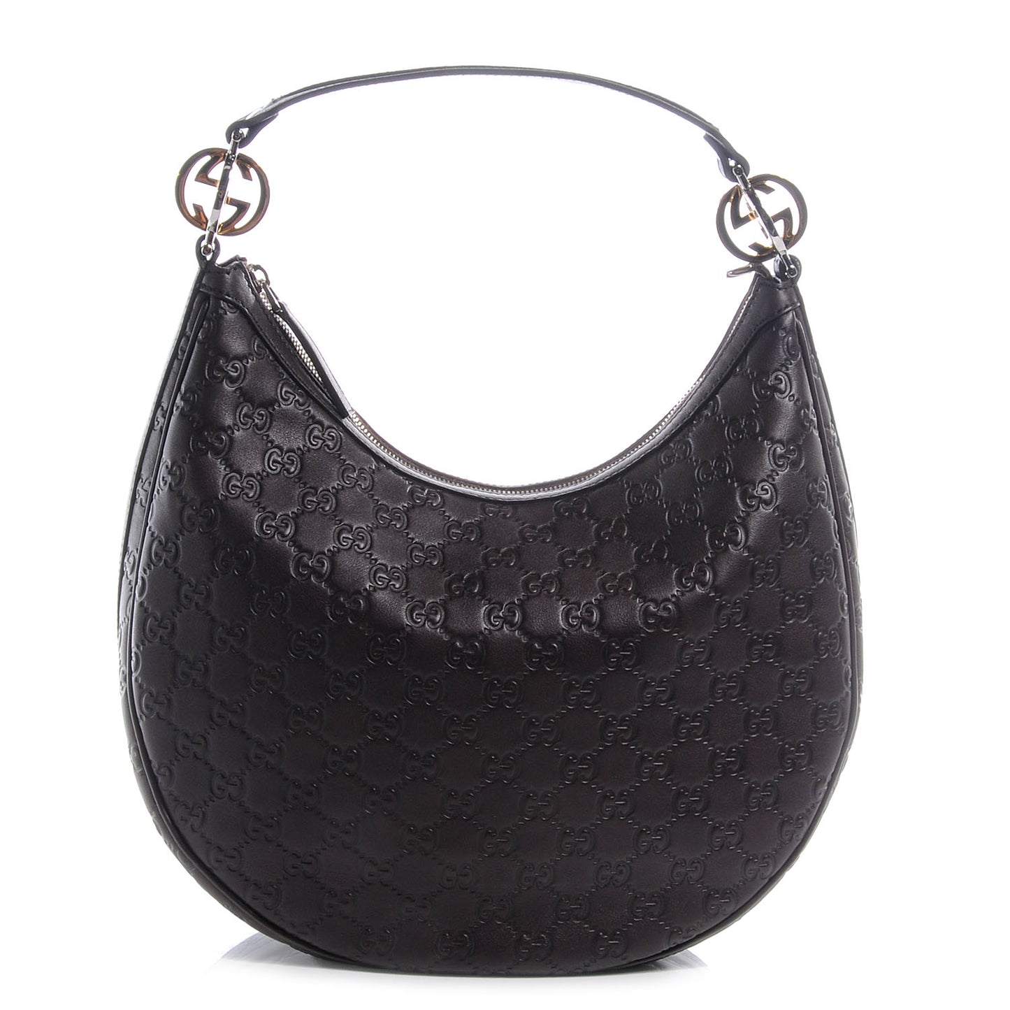 Guccissima GG Twins Medium Hobo Brown