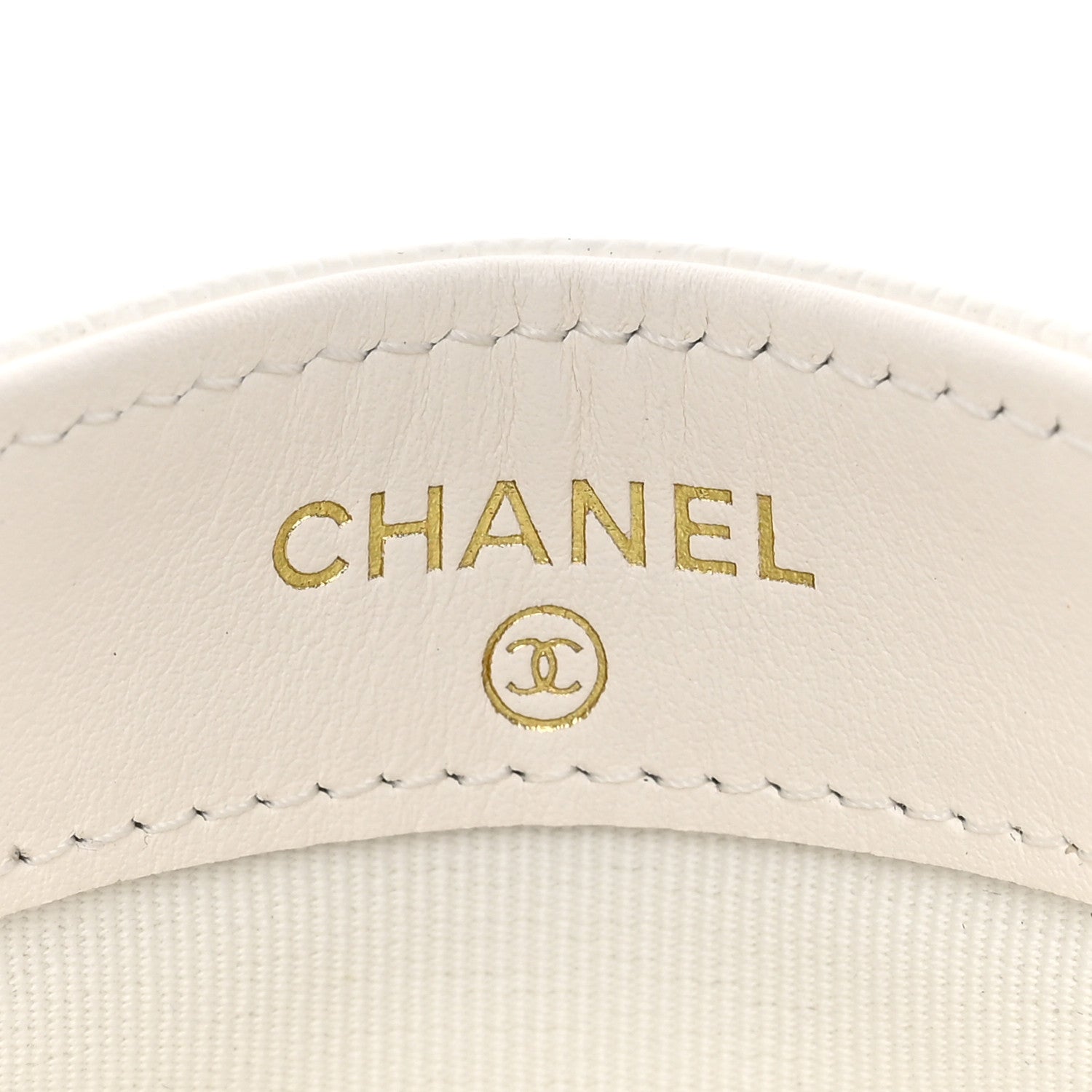 Chanel Caviar Quilted Crystal CC Card Holder White 6 of 8