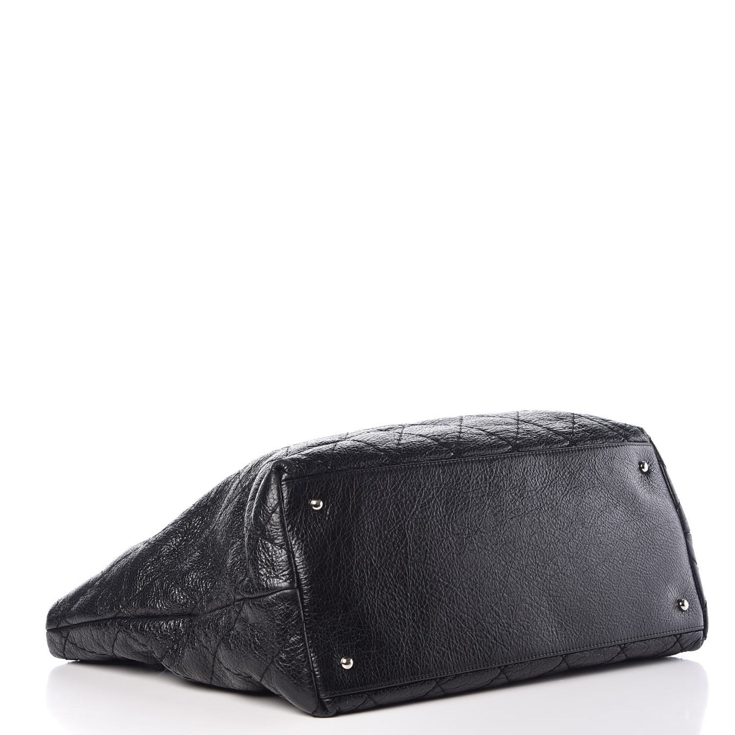 Glazed Calfskin XL On The Road Tote Black