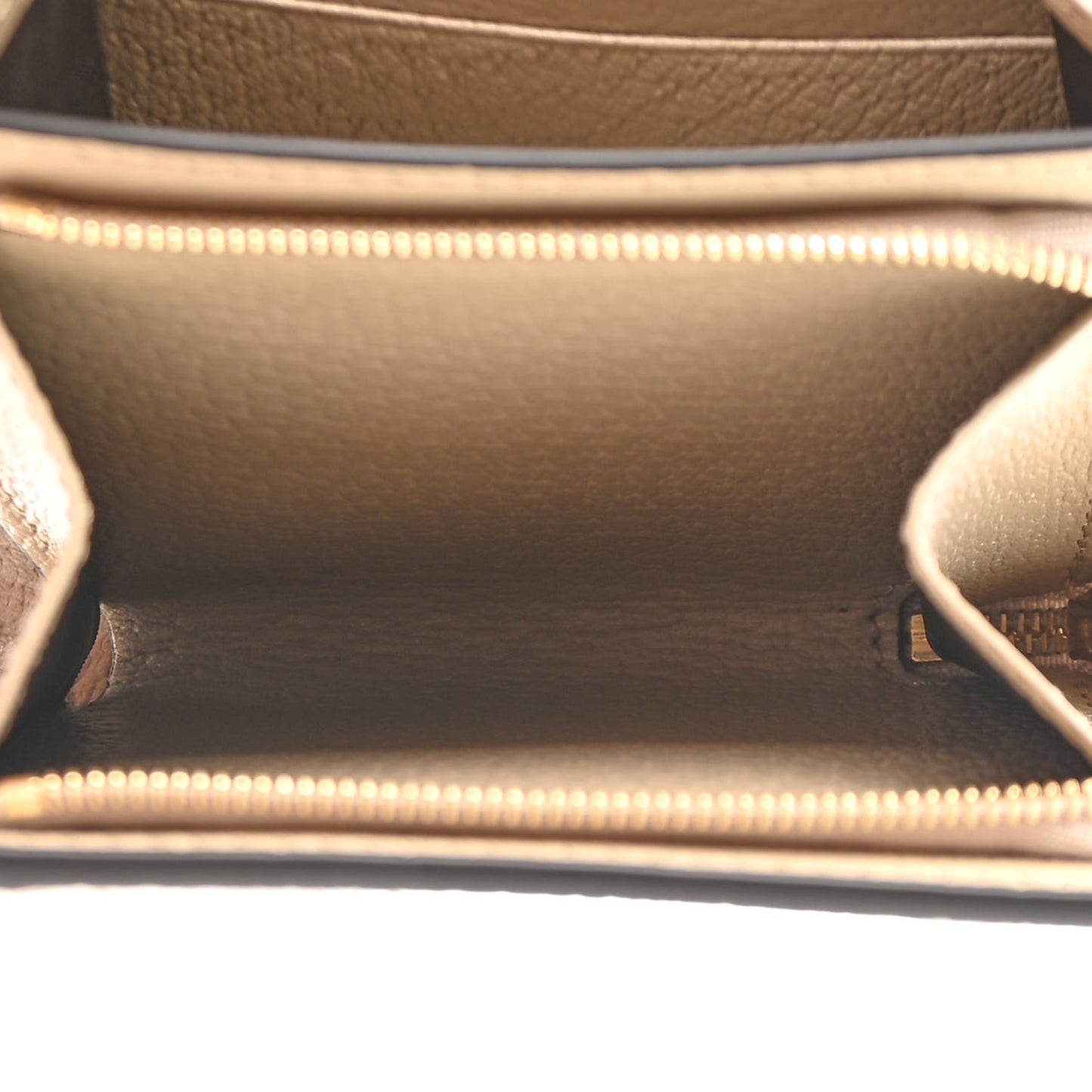 GG Supreme Monogram Textured Dollar Calfskin Web Ophidia Card Case Wallet Beige Mystic White Oatmeal