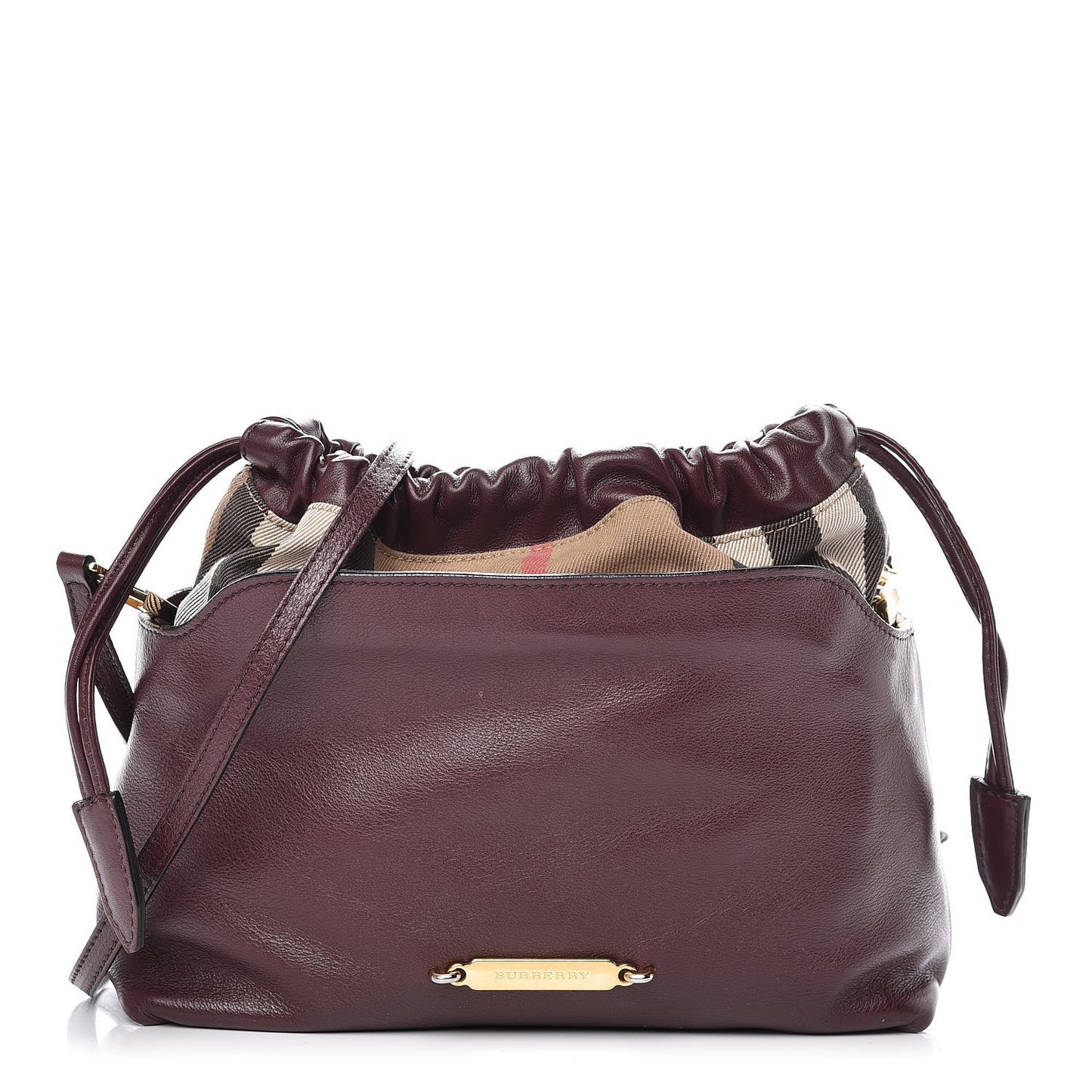 Calfskin House Check Little Crush Deep Claret