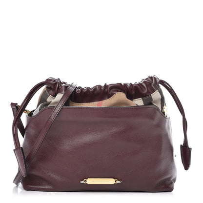 Burberry Calfskin House Check Little Crush Deep Claret 1 of 11