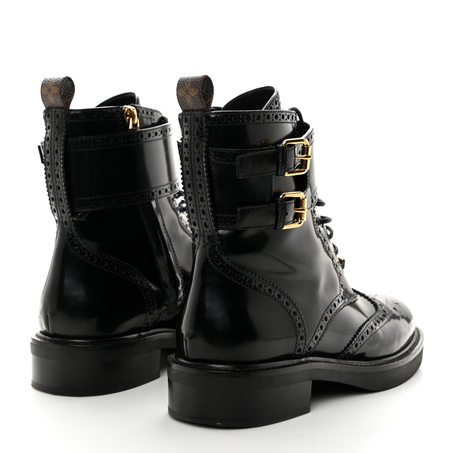 Louis Vuitton Glazed Calfskin Midtown Ankle Boots 37 Black 4 of 8