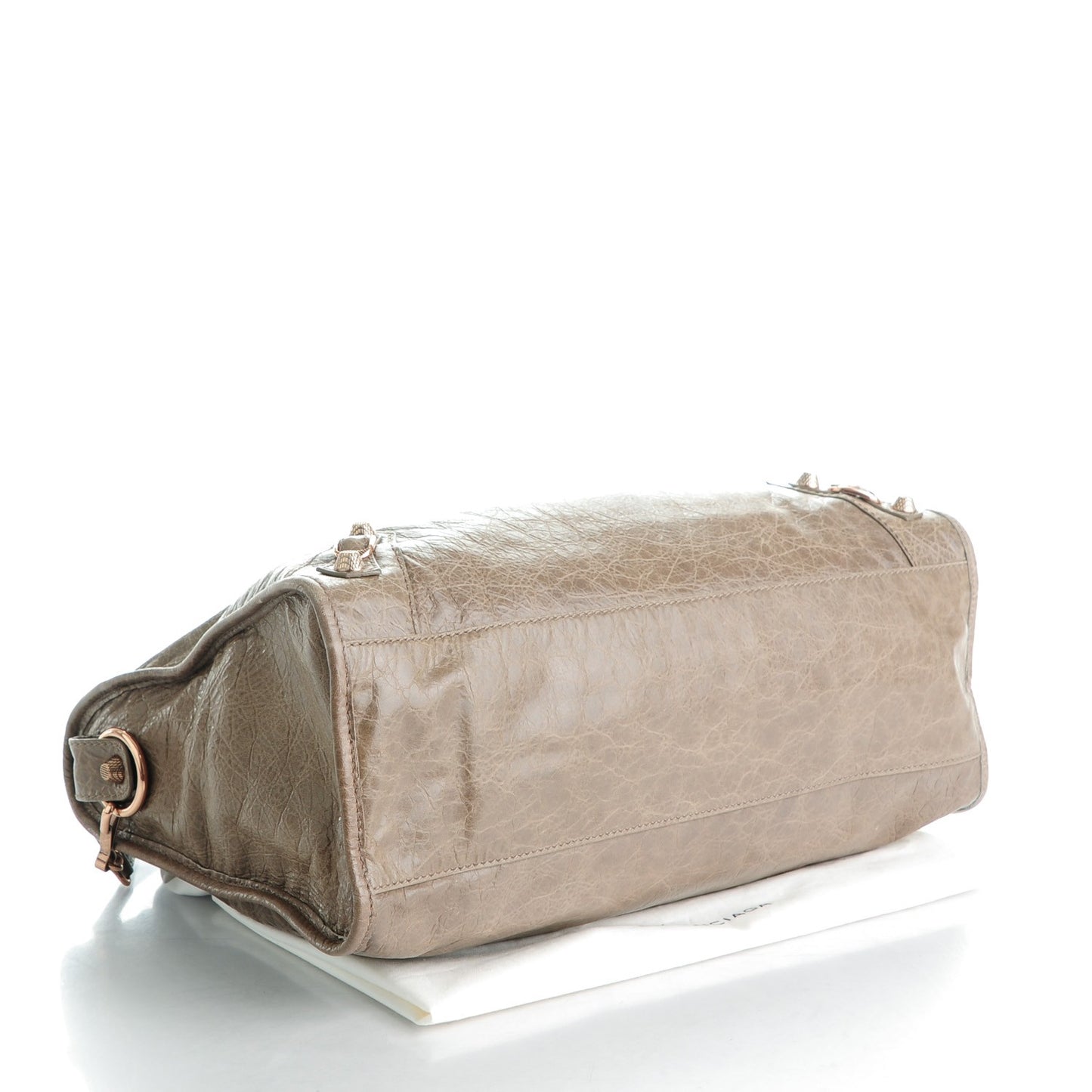 Agneau Giant 12 Rose Gold Hardware City Gris Poivre