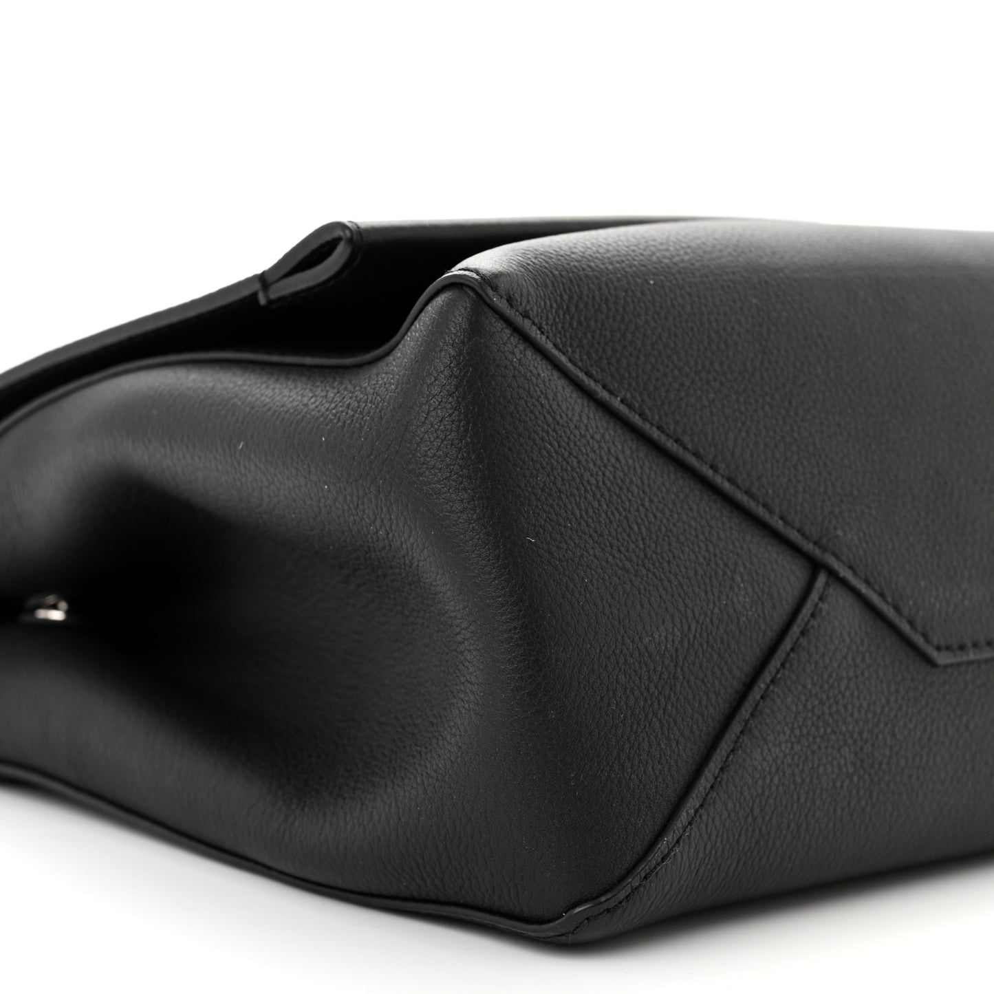 Soft Calfskin Lockme II Top Handle Black