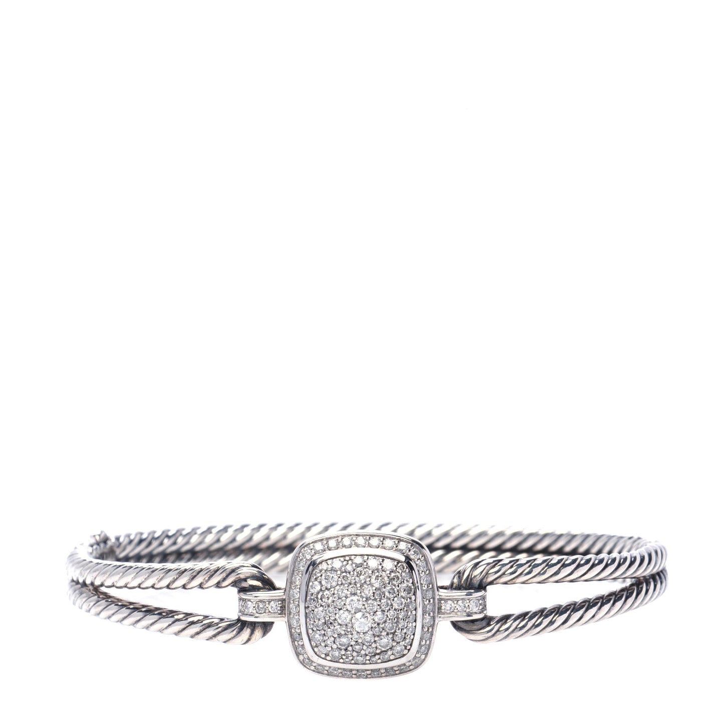Sterling Silver Diamond Albion Cable Bracelet