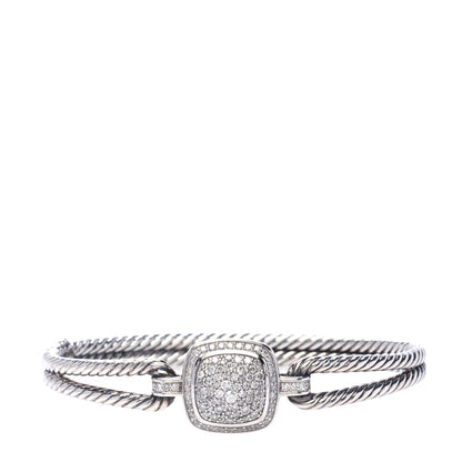 David Yurman Sterling Silver Diamond Albion Cable Bracelet 1 of 5