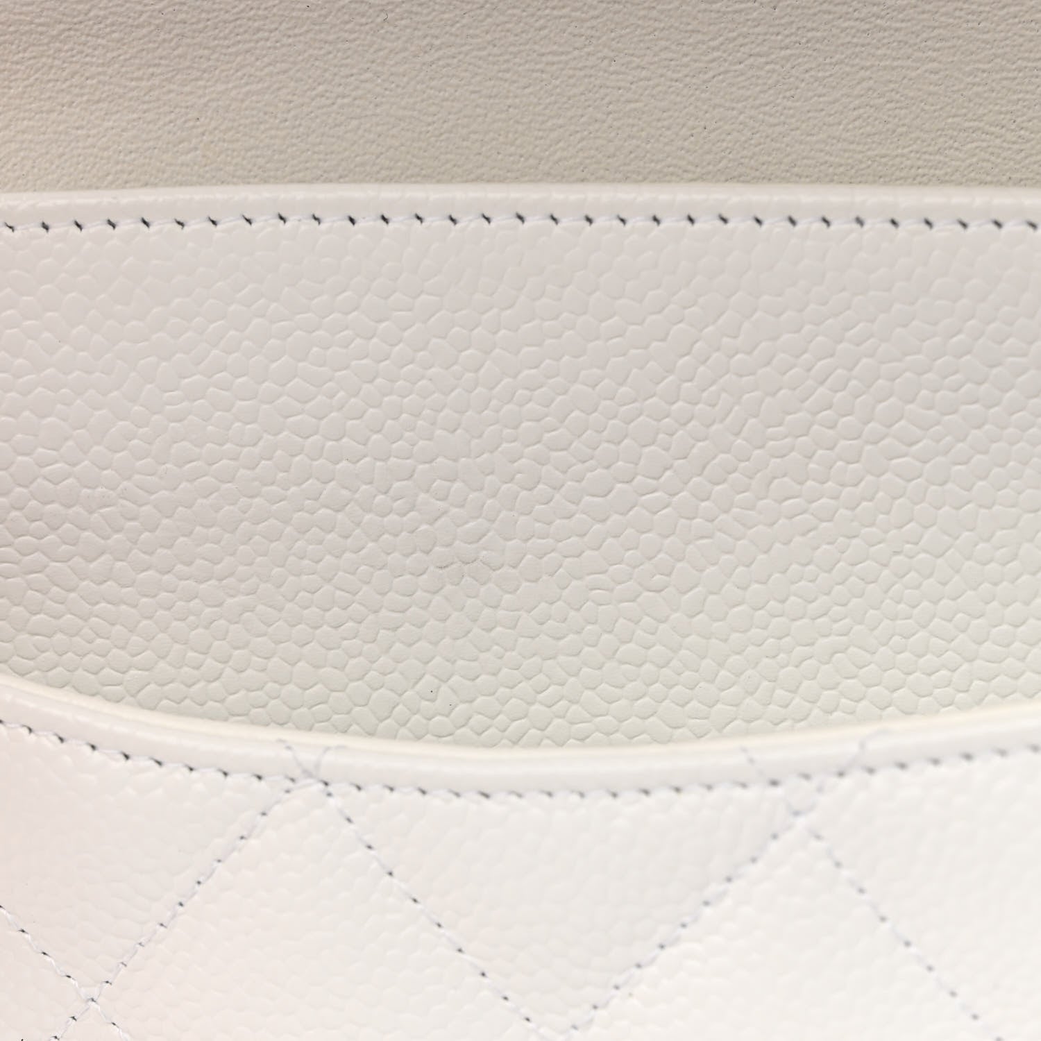 Chanel Caviar Quilted Jumbo Double Flap White 12 of 13