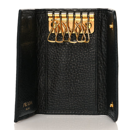 Prada Vitello Move 6 Key Holder Black 5 of 8