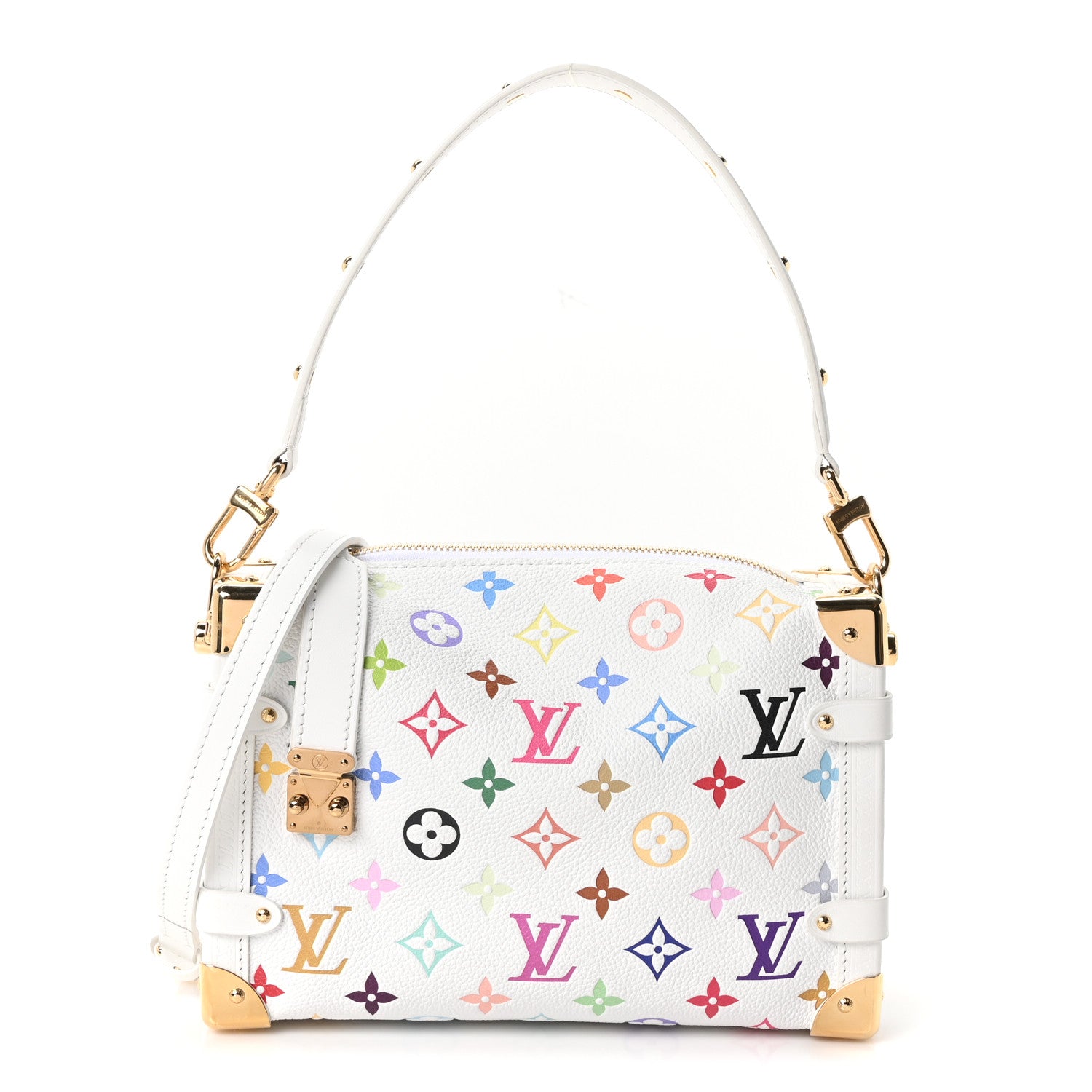 Louis Vuitton LV x TM Cowhide Monogram Multicolor Side Trunk MM White 1 of 9