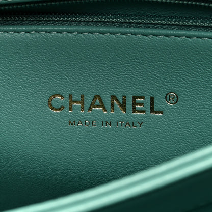 Chanel Lambskin Quilted Medium Trendy CC Flap Dual Handle Bag Light Green 7 of 10