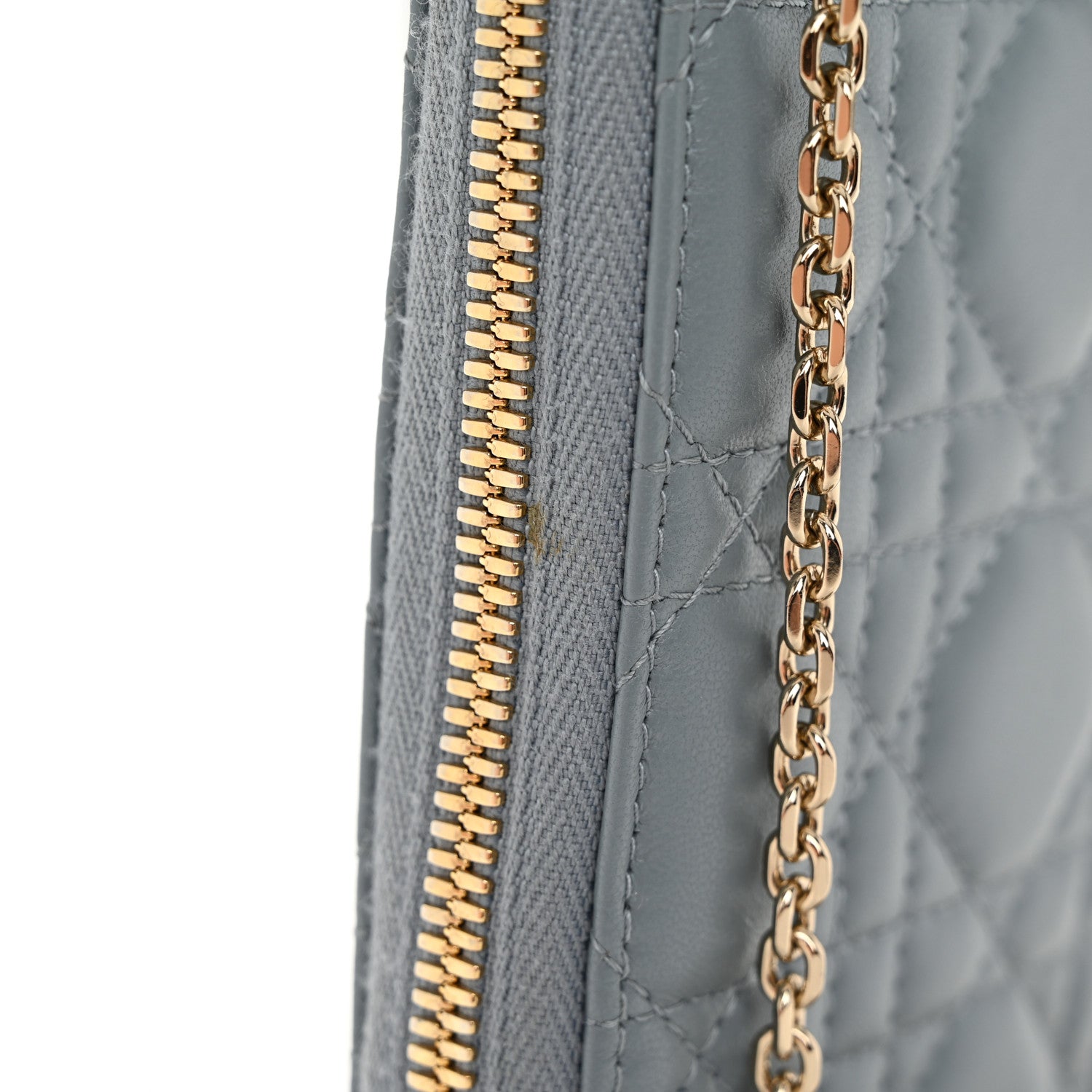 Christian Dior Lambskin Cannage Lady Dior Phone Holder Cloud Blue 11 of 11