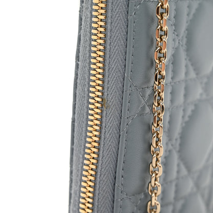 Christian Dior Lambskin Cannage Lady Dior Phone Holder Cloud Blue 11 of 11